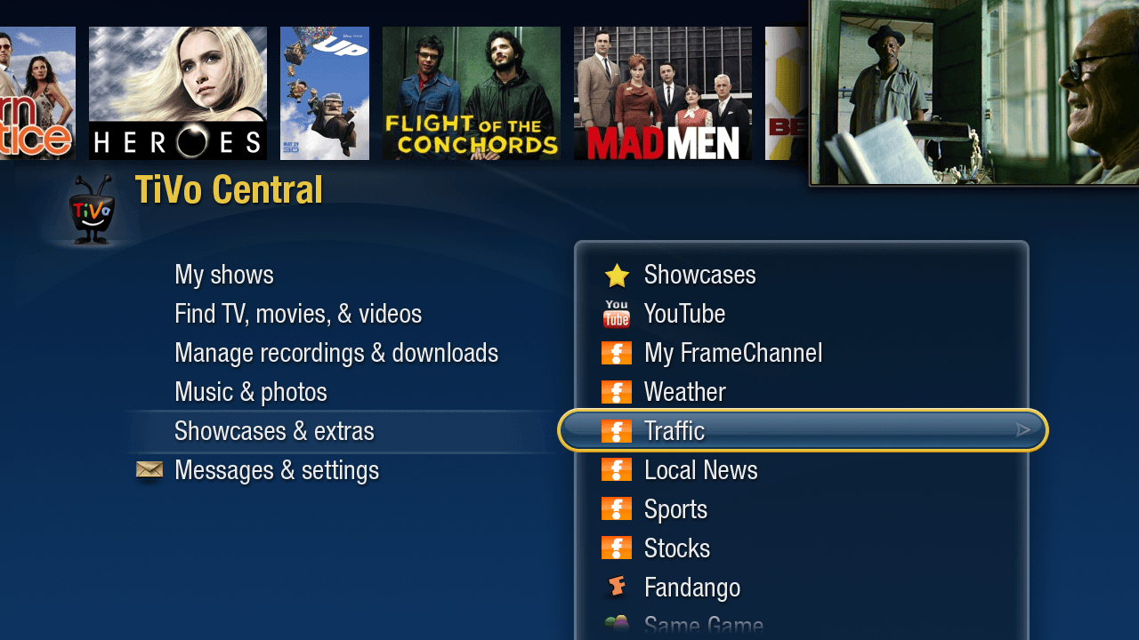 FrameChannel TiVo Menu TiVo Blog