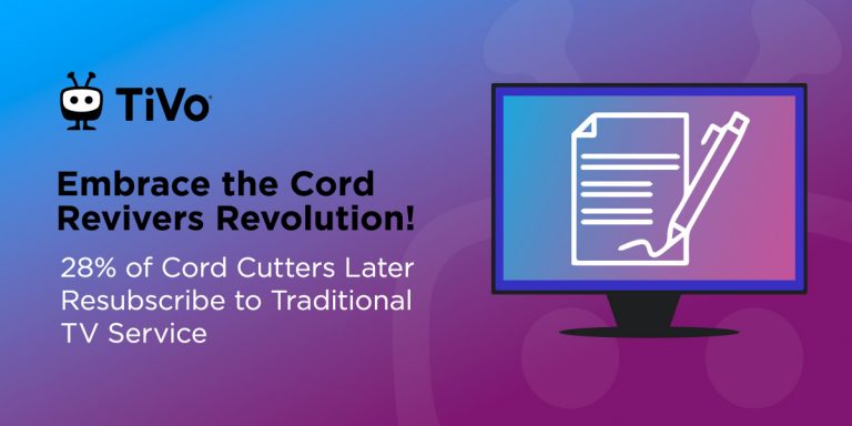 Next in a series of highlights from the TiVo Q2 2023 Video Trends Report, we explore Pay-TV risk and the era of Cord Revivers. Next in a series of highlights from the TiVo Q2 2023 Video Trends Report, we explore Pay-TV risk and the era of Cord Revivers.