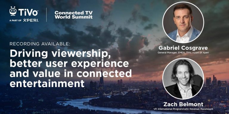 TiVo at Connected TV World Summit in London! TiVo at Connected TV World Summit in London!